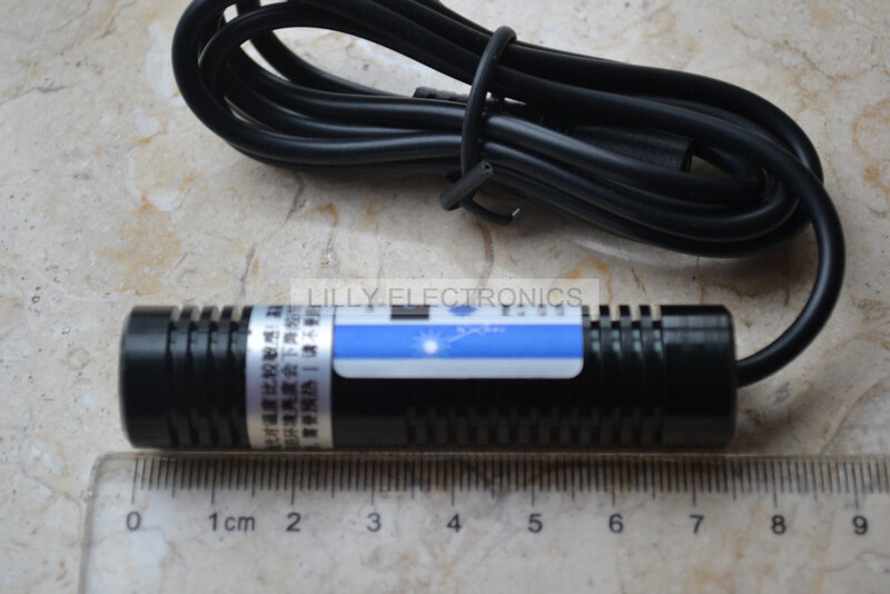 Линейный лазерный модуль 532nm 50 мВт, локатор 18x75 мм + адаптер переменного тока европейского стандарта + держатель/крепление/радиатор