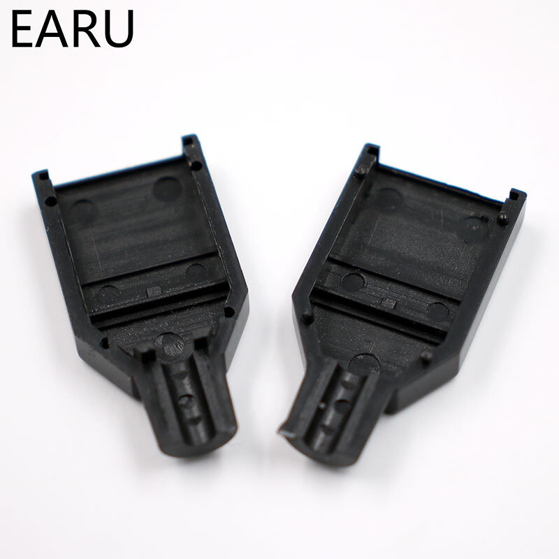 10 шт., 4-контактный разъем USB 2,0 типа А с черной пластиковой крышкой