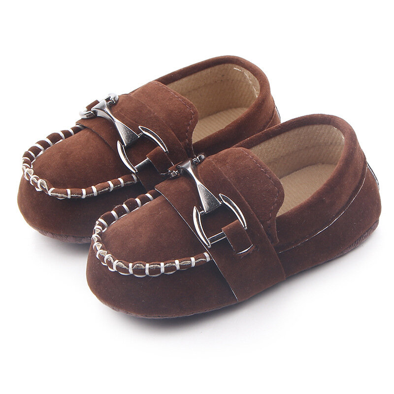 Mocassins en coton à semelle souple pour bébé garçon de 0 à 18 mois, chaussures décontractées pour nouveau-né