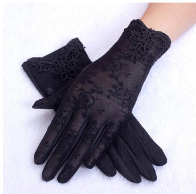 NEUE hohe qualität frauen UV-Beweis Fahren Handschuhe Spitze Handschuhe marke neue und Spitze über weibliche handschuhe HW16
