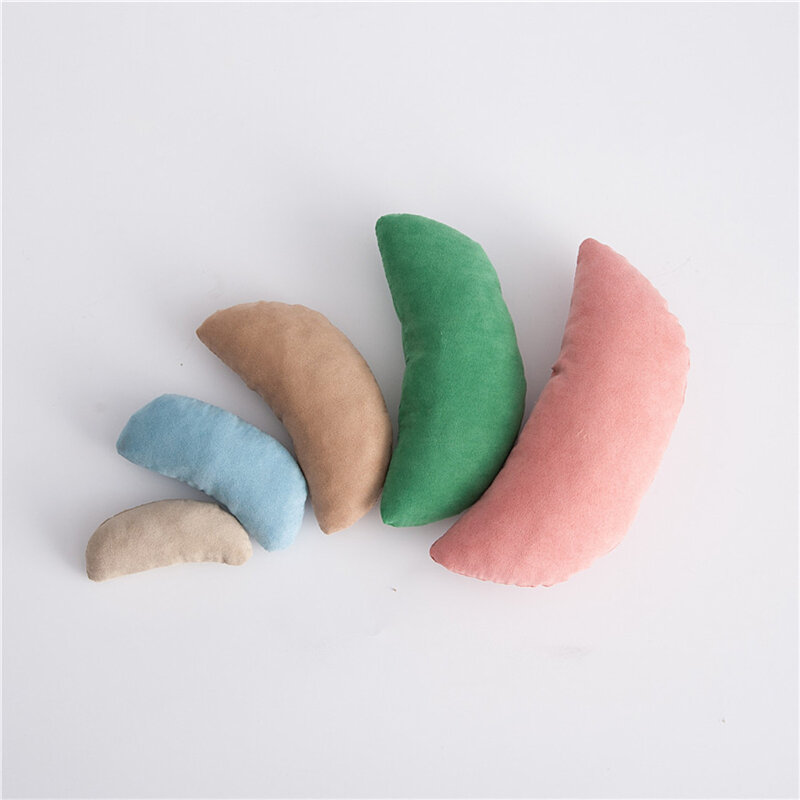 6 개/대 신생아 포즈 콩 가방 아기 사진 소품 베개 아기 초승달 모양 베개 포지셔너 쿠션 바구니 필러