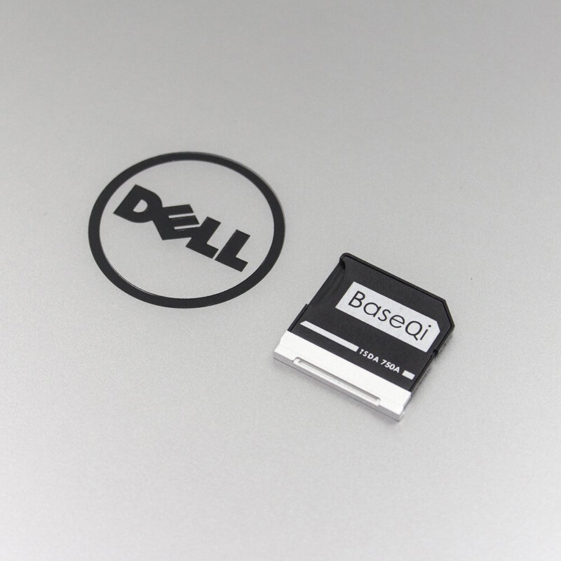 الألومنيوم BaseQi لأجهزة ديل XPS 15 "9550 مينيدريف مايكرو SD T-Flash بطاقة الذاكرة محول زيادة StorageModel 750A