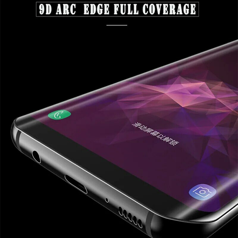 9D закаленное защитное стекло Стекло для samsung Galaxy Note 8 9 S9 S8 плюс S7 краями реальный эффект изогнутая Защитная пленка для экрана для samsung S9Plus пле...