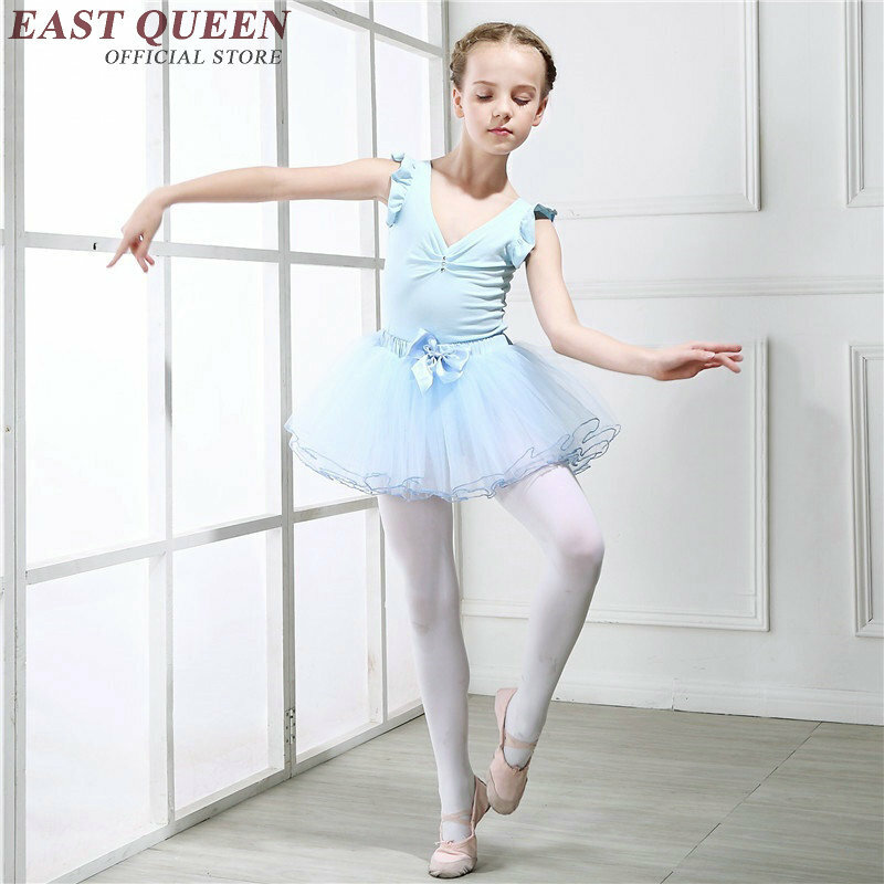 Vestido de balé tutu infantil feminino, gola redonda, roupa de princesa para dança infantil dd235 f