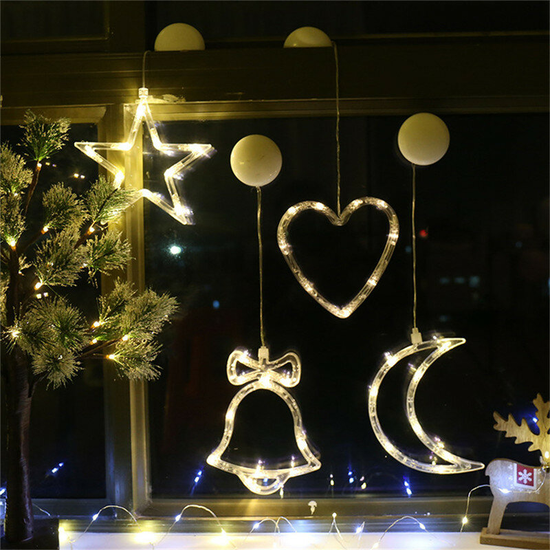 Mycyk Neue Jahr Weihnachten einkaufen fenster schlafzimmer glas paste ins kreative dekorative lichter Frühling Festival dekoration kleine heißer