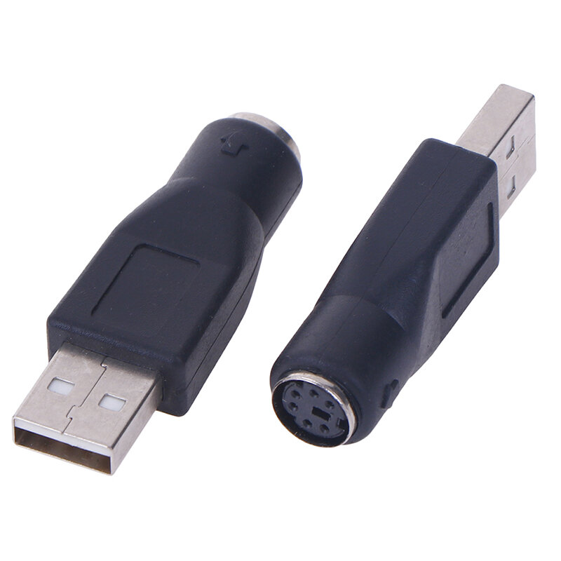 2Pcs PS/2 Macho para Fêmea Porta USB Adaptador Conversor para PC Teclado Mouse Mouse