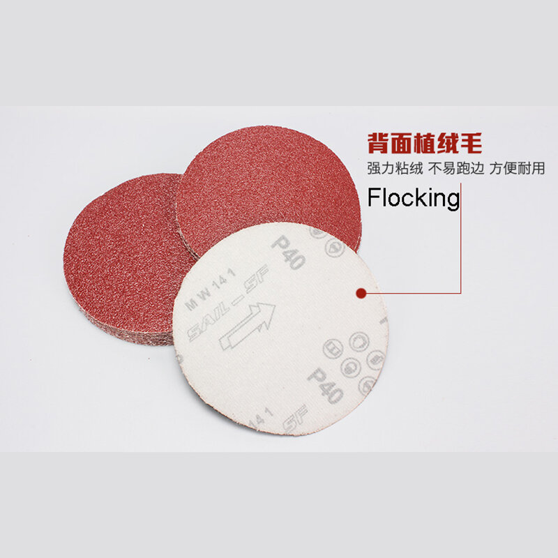 160pcs 5 inch 125mm flocking sandpaper disc sanding cashmere abrasives carton dry grinding polishing