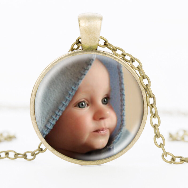 Персонализированное ожерелье кулон фото на заказ ожерелье фото вашего ребенка мамы папы внука любимого человека подарок для членов семьи