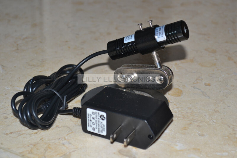 Линейный лазерный модуль 532nm 50 мВт, локатор 18x75 мм + адаптер переменного тока европейского стандарта + держатель/крепление/радиатор