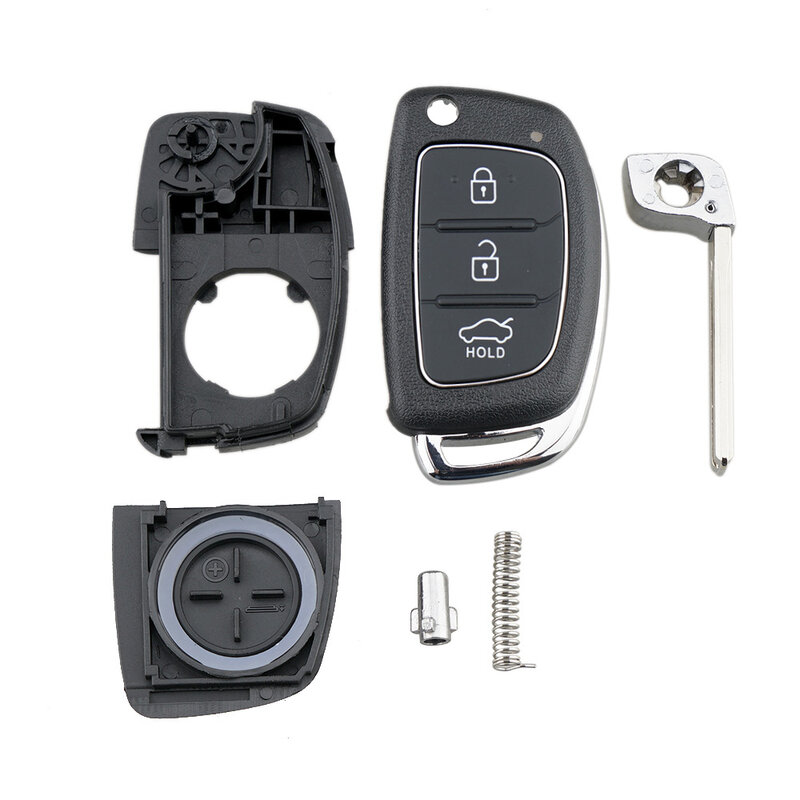 QWMEND 3 Buttons Car Remote key shell for HYUNDAI Mistra Santa Fe Sonata Tucson Accent I30 I40 I45 Original key Flip Car Keys