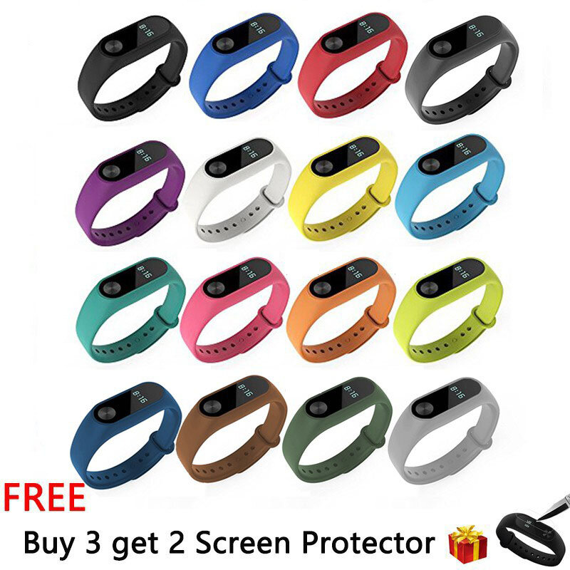 Miękka silikonowa opaska na nadgarstek Watchband dla XIAOMI MI Band 2 Tracker Fitness bransoletka wymiana kolorowy pasek dla Xiaomi miband 2