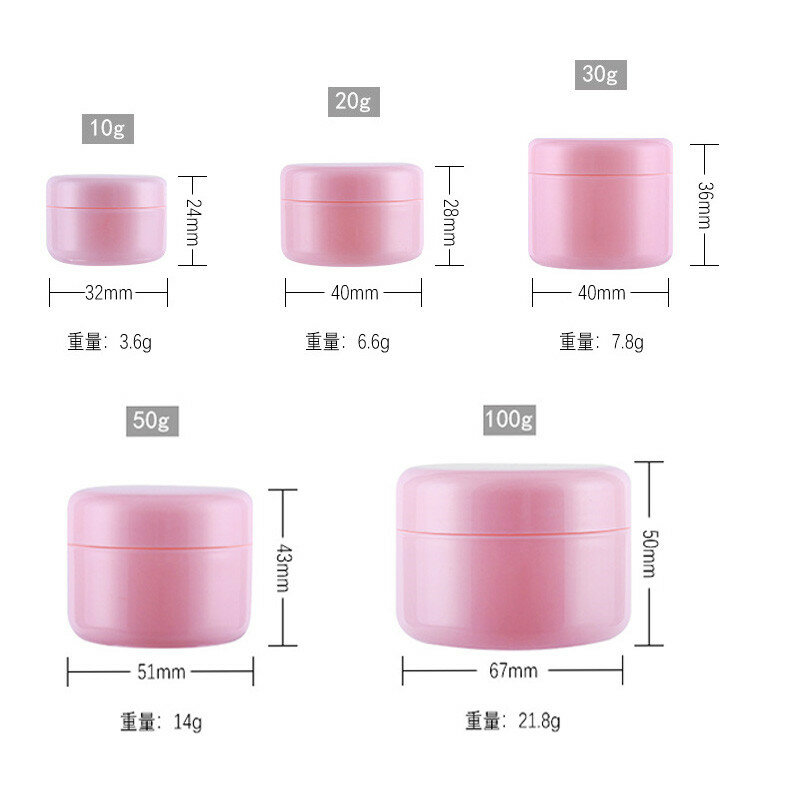 1 Qualidade peças de Plástico Garrafas Reutilizáveis Maquiagem Vazio Jar Pote de Viagem Portátil Creme Para o Rosto Loção Recipiente Cosmético do Navio Da Gota