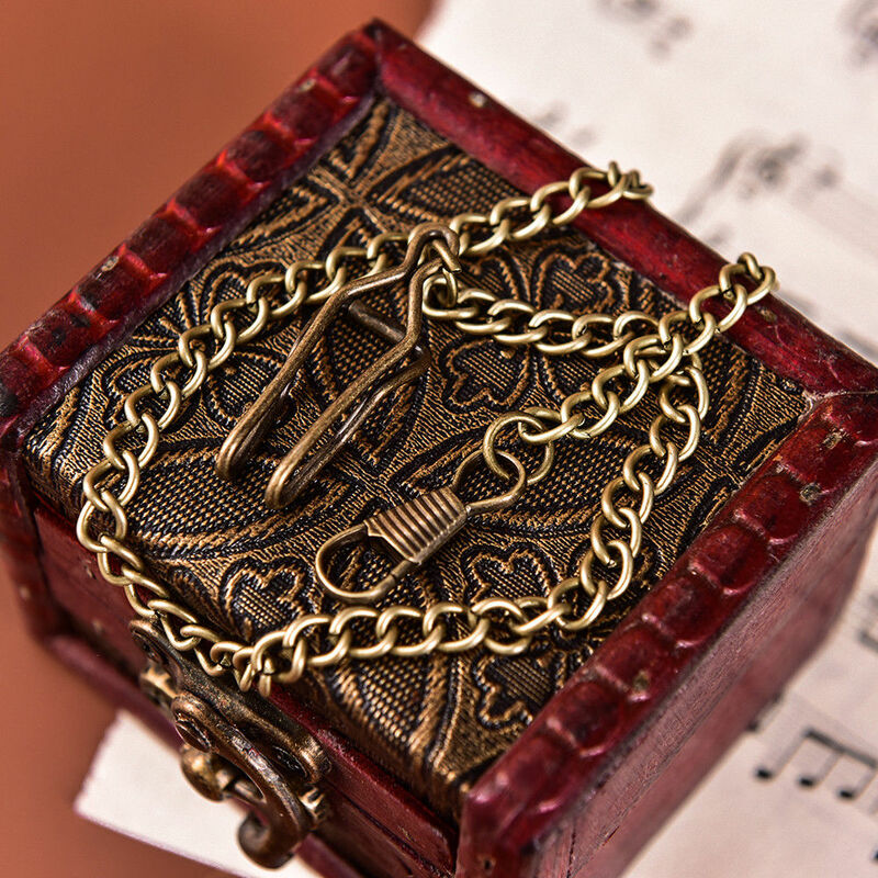 Cadenas de reloj de bolsillo de aleación de bronce, gran oferta, reloj de bolsillo Vintage de cuarzo antiguo