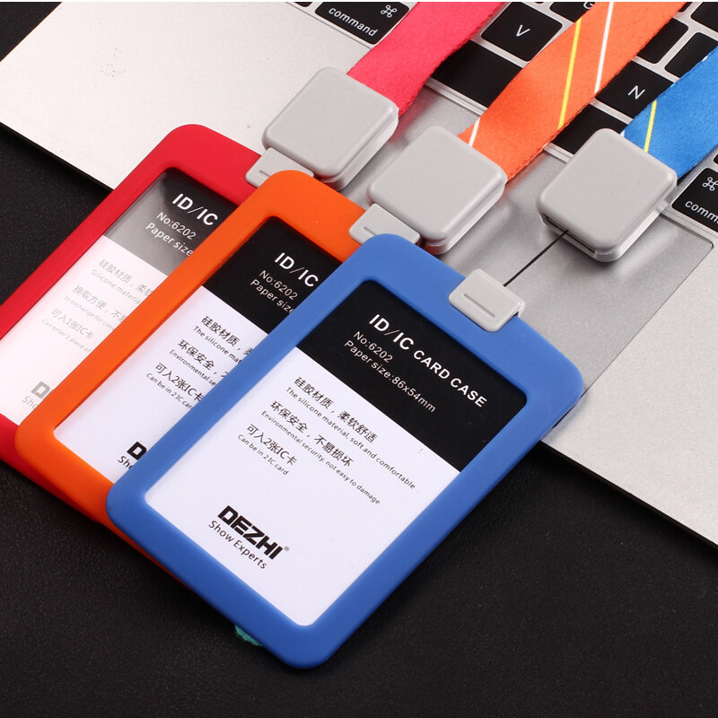 DEZHI-Retractable พร้อมซิลิกาเจลวัสดุผู้ถือป้าย ID อุปกรณ์เสริมกระเป๋าสตางค์ใส่บัตรเครดิตผู้ถือป้าย