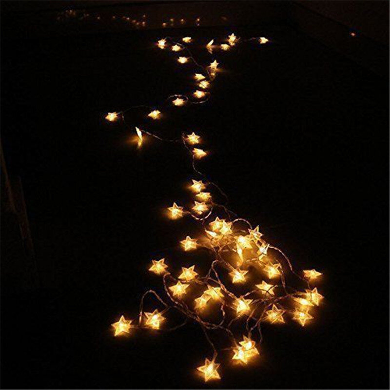 Lampu Senar Bintang LED 1/2/3/6M Lampu Peri LED Lampu Dekorasi Pernikahan Natal Lampu Operasi Baterai AA Lampu Kelap-kelip