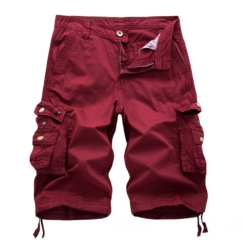 Pantalones cortos de carga para hombre, Shorts tácticos militares, informales, con múltiples bolsillos, talla grande, verano 2023