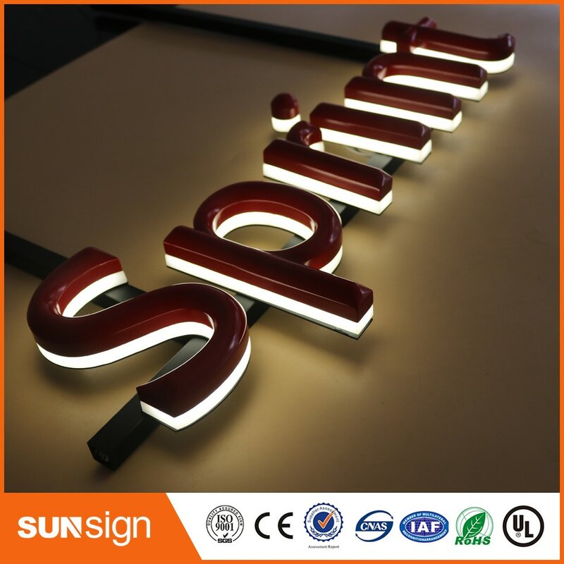 Nhà máy Trung Quốc cung cấp 3D LED chữ LED Backlit thư