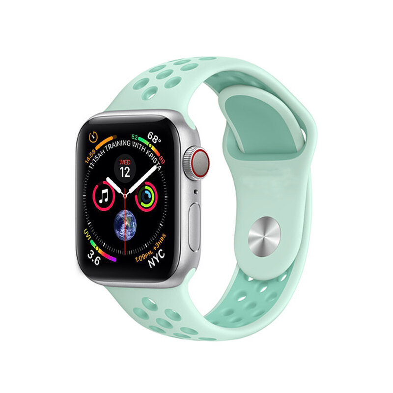 Deporte correa de silicona para Apple watch bandas 4 42mm 44mm correa Apple watch 38mm 40mm pulsera reloj de pulsera iwatch 4/3/2/1 Nike