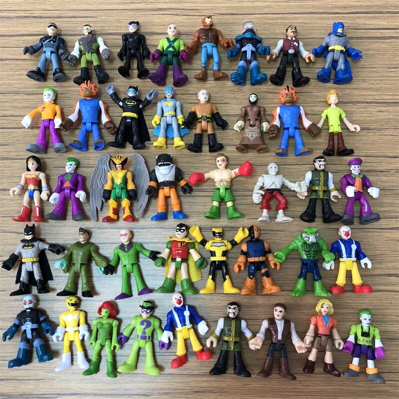 Lot 30PCS DC Super Joker Robin FIRESTORM Super Girl Loose Action Figures Toys for boys randomly