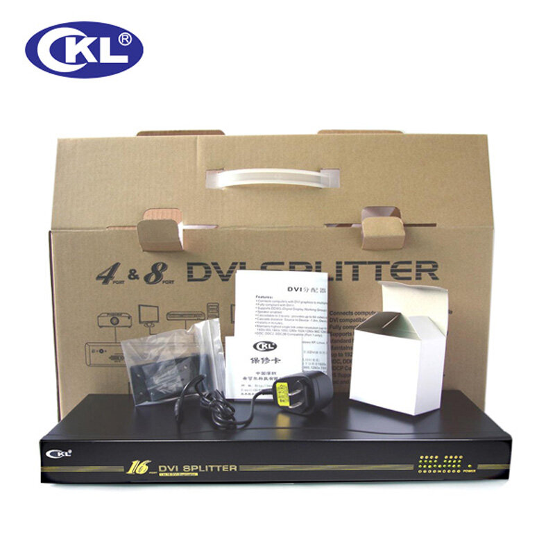 CKL-916E Цена по прейскуранту завода 16 порт DVI сплиттер 1x16 DVI сплиттер коробка