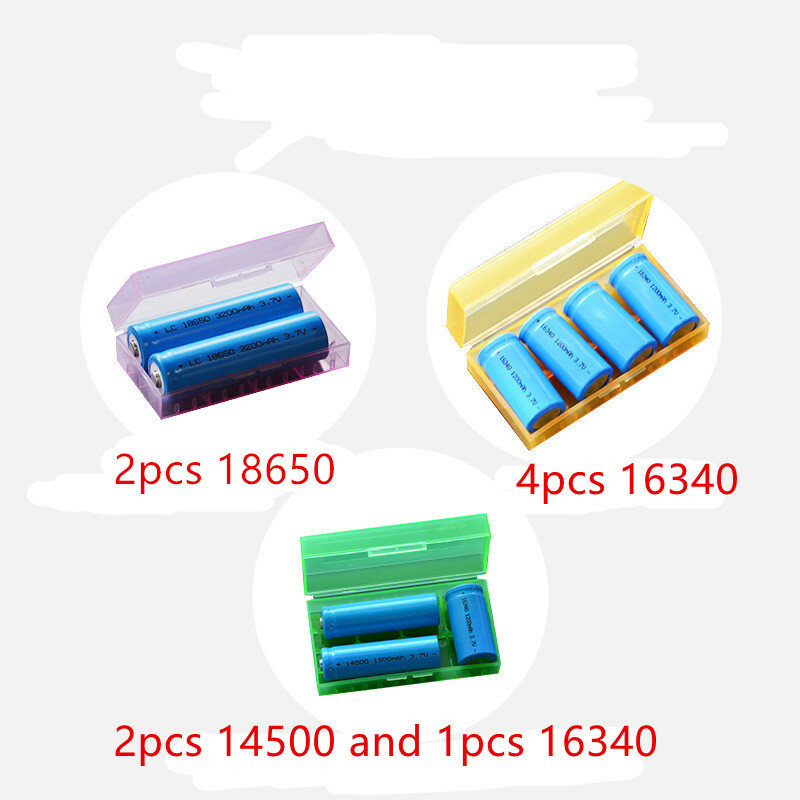 Пластиковый держатель батареи, контейнер для AA, AAA, 18650, 1450016340, 17500, CR123A, ящики для хранения, чехол