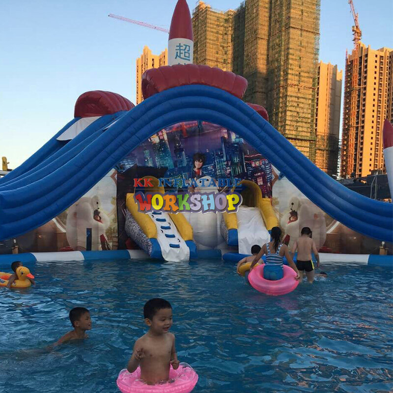 Bingkai Kolam Ponsel Air Taman Dunia, Yang Paling Menyenangkan Inflatable Pool Paradise