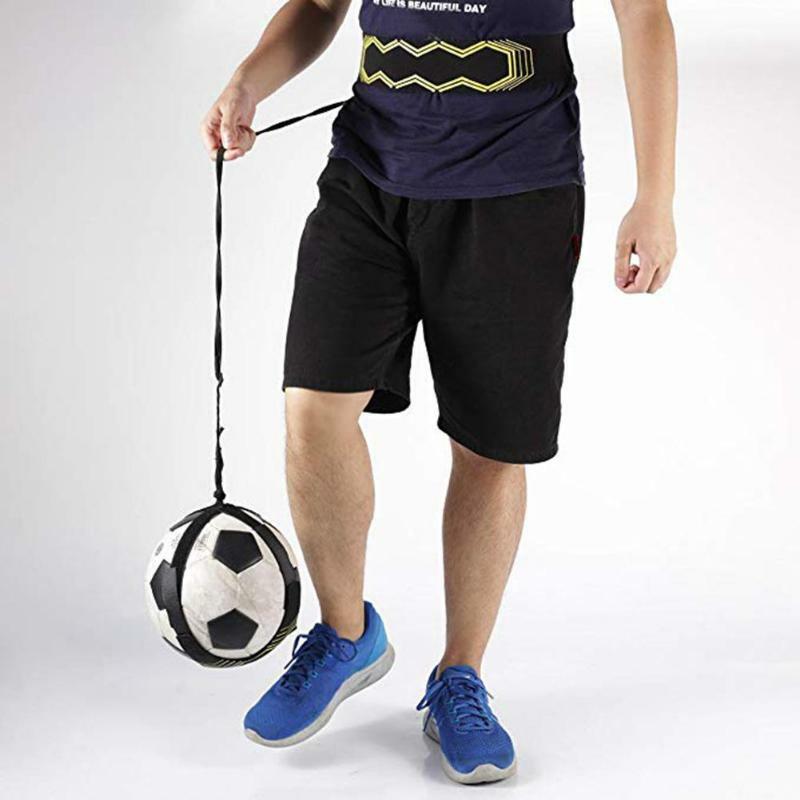 Ajustable fútbol Kick Trainer de alta calidad balón de fútbol equipo de entrenamiento elástico práctica cintura cinturón Deportes Fútbol Accesorios