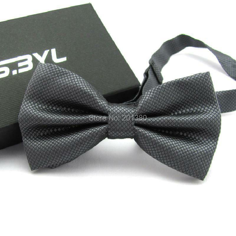 2019 Solid color Bow tie men's neck ties with box packing