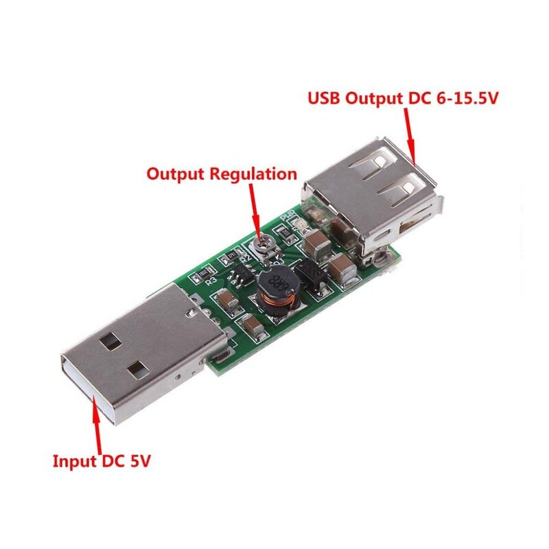 DC-DC USB 5V à 6-15V Step-Up Boost Convertisseur Tension Onduleurs Tech Carte Réglable Sortie DC 6V 7V 8V 9V 12V