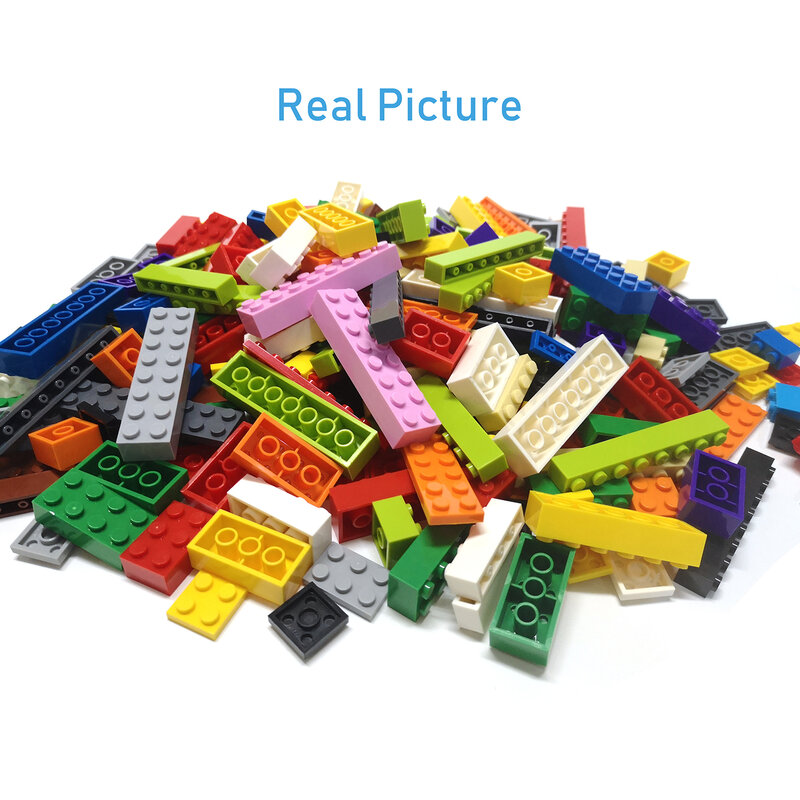 Блоки 1 х1, 24 цвета, гладкие, для Детского конструктора, 100 шт.