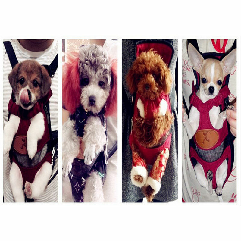 Bandoleras de perro de moda de viaje Rojo transpirable suave mochila de perro mascota al aire libre cachorro Chihuahua pequeño perro hombro bolsas S M L XL