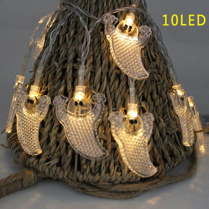 10LED 20LED Ghost Fairy String Light Lamp Halloween Christmas Party Festival Decor DIY Ghost Strip Light S9