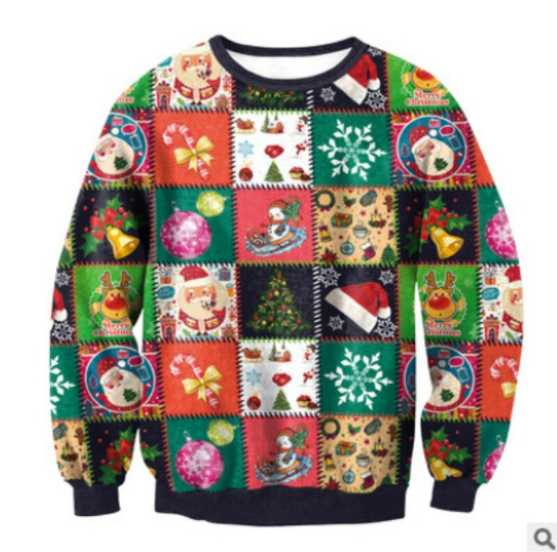 2018 otoño ropa de invierno feo suéter de Navidad, vacaciones Santa Elf divertido hombres mujeres suéteres Gogoboi Unisex hombres mujeres