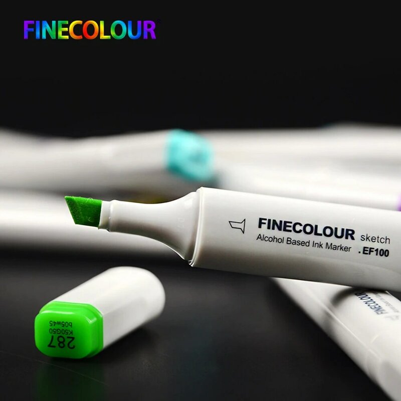 Finecolour EF100 スケッチ色マーカーペンアーキテクチャアルコールベースのマーカー 5/8 色セットマンガマーカー描画するための