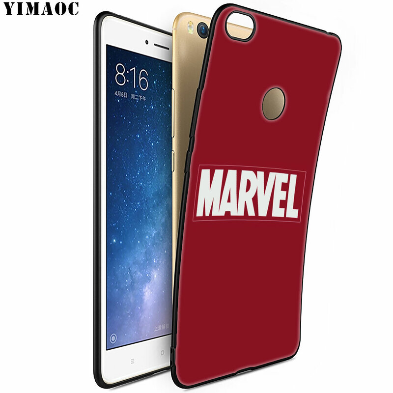 YIMAOC étui de luxe en Silicone souple avec logo Marvel Comics pour Xiaomi MI 10 9 9T CC9 CC9E A3 Pro 8 SE A2 Lite A1 Mi10 Mi9