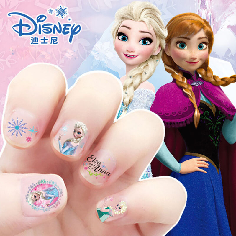 Disney girls cartoon frozen  Makeup Toy Nail Stickers  Toy  Princess Mickey Minnie Mouse   for  kids  gift