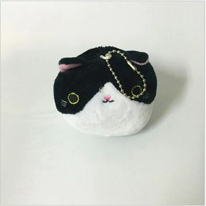 Cute Small Cat Plush Toys, Cartoon Stuffed Toy para menina, Chaveiro Bag, Boneca Pendurada, Presente de Casamento, Natal, 1Pc, 7cm