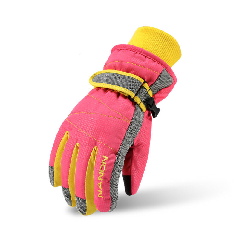 Outdoor Winter Family Kids Skiing Gloves Women Windproof Waterproof Thickness Cotton Gloves Men Sports Ski Snowboarding Gloves
