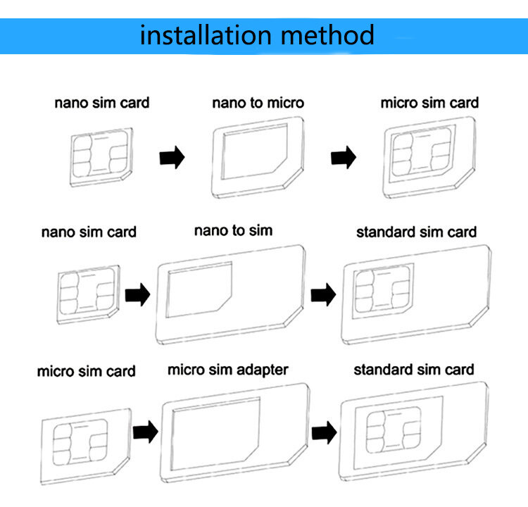 JAVY-Adaptador de tarjeta Micro Nano SIM, Kit de conector para iPhone 6, 7 plus, 5S, Huawei P8 lite, P9, Xiaomi Note 4 Pro, 3S, Mi5, soporte para sims