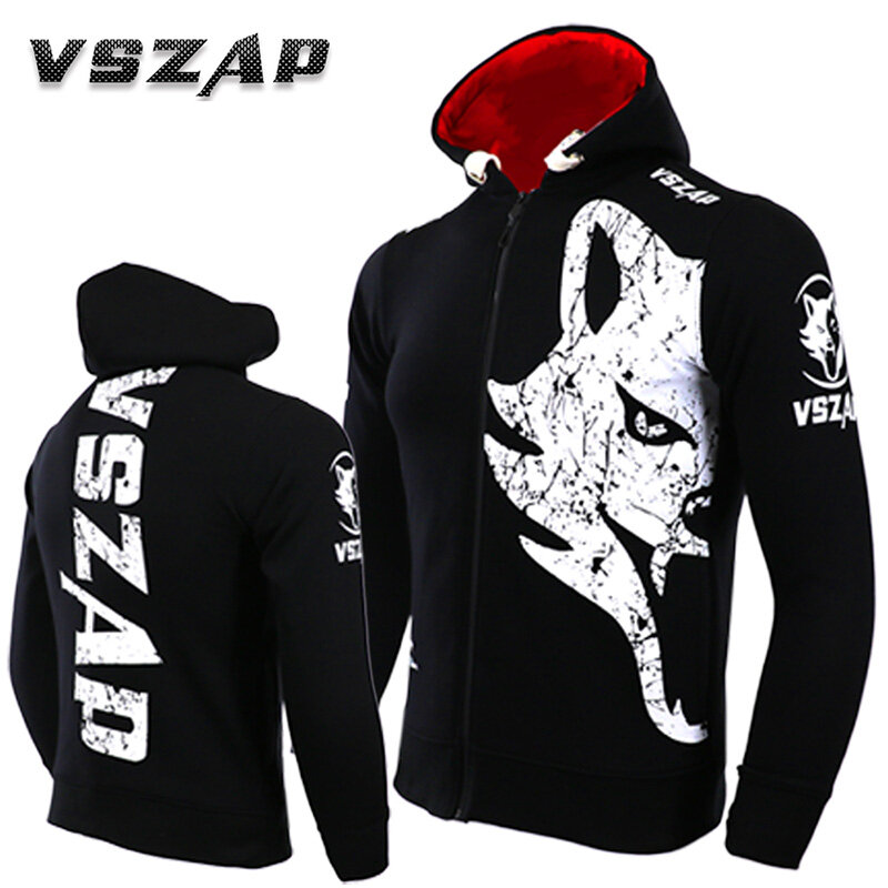 VSZAP 남성용 따뜻한 겨울 후드 운동복, MMA 체육관 티셔츠, 복싱 피트니스 스포츠