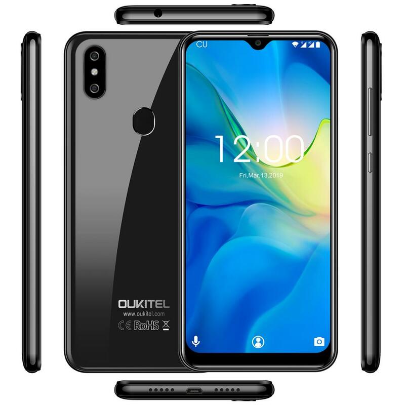 OUKITEL C15 Pro Android 9,0 teléfono móvil 3GB 32GB MT6761 huella identificación facial 4G LTE Smartphone 2,4G/5G WiFi de agua pantalla