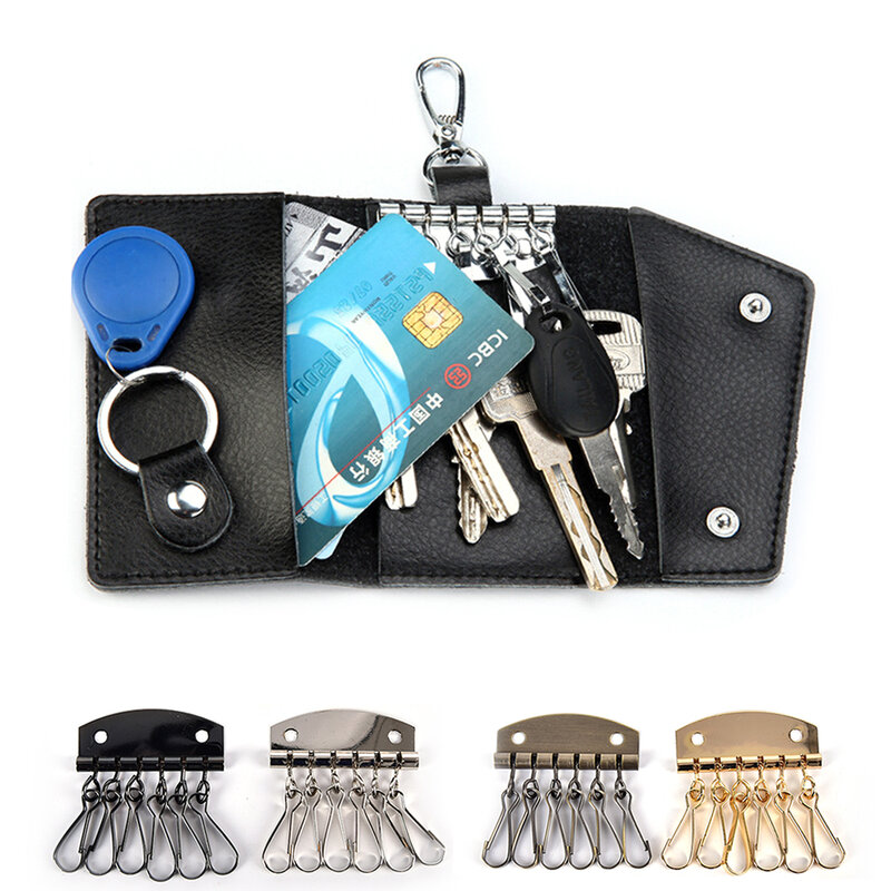 1PCS DIY Handbag Purse Inside Key Ring Row Metal Bag Buckles Handmade Fabric Leather Craft DIY Key Bag Accessories