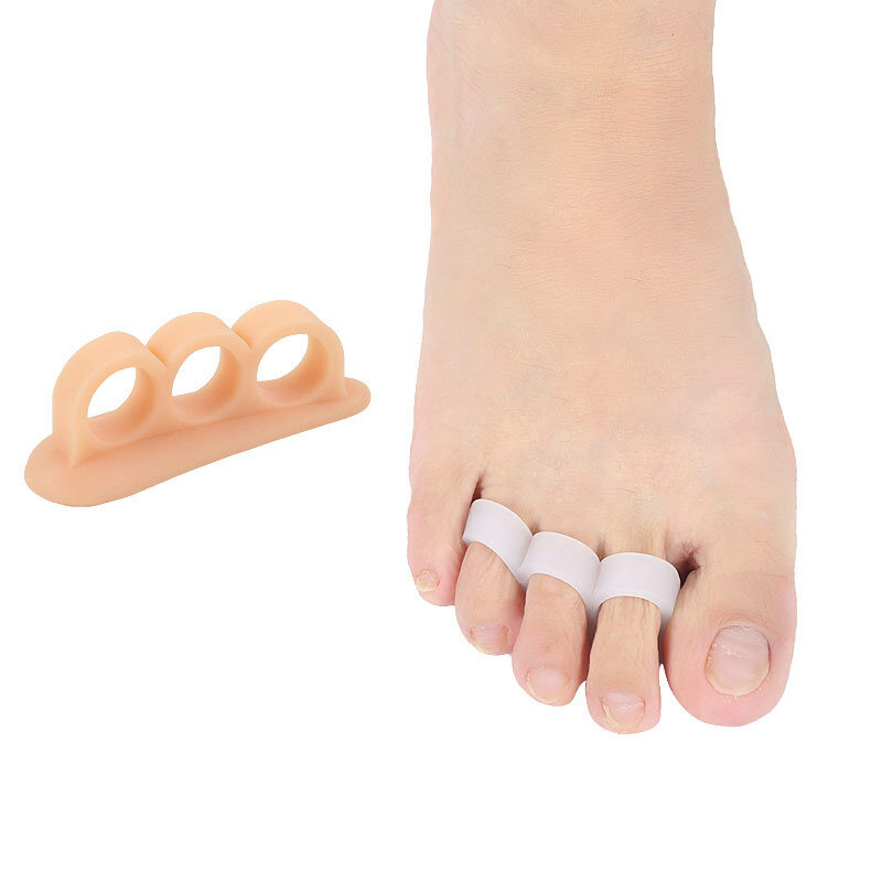 20Pcs=10Pairs Slicone Finger Separator Bunion Corrector Toe Straightener Pedicure Hallux Valgus Correction Orthopedic Protector