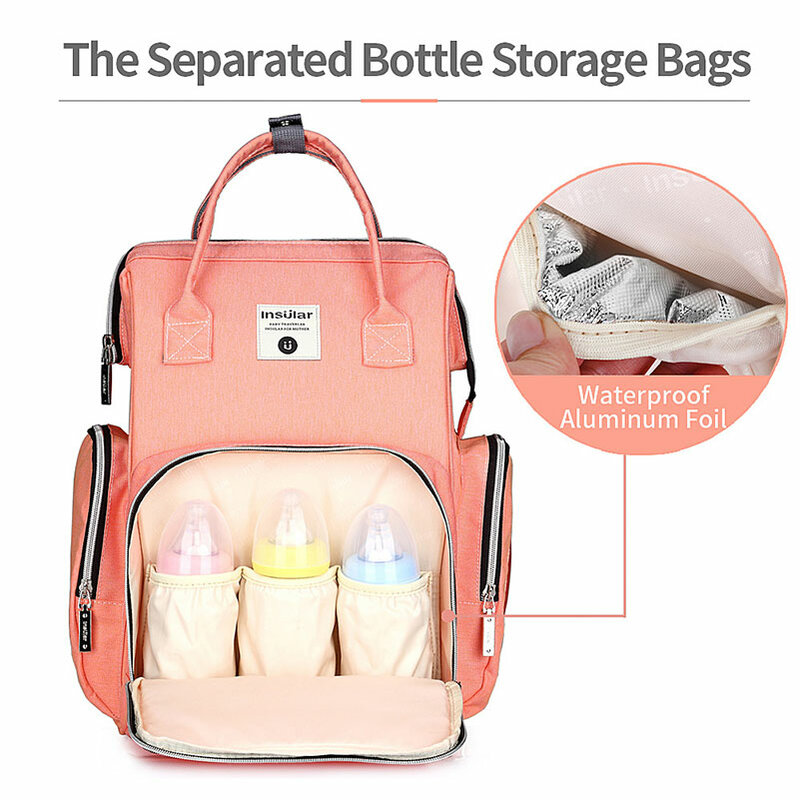 Bolsa de pañales de maternidad para mamá, mochila de viaje para bebé grande, diseño impermeable, correa para cochecito de lactancia, esteras de juego