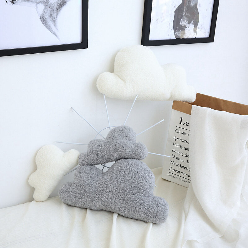 Cute 3 Sizes Cloud Shaped Pillow Cushion Stuffed Plush Toy Bedding Baby room Home Decoration Gift