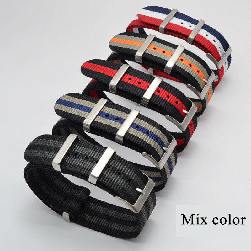 Fashion Nylon Watchband Nato Strap G10 for Omeg-a for IW-C Sports Watchstrap 007 for Seiko Colorful Bracelet 19mm 20mm 21mm 22mm