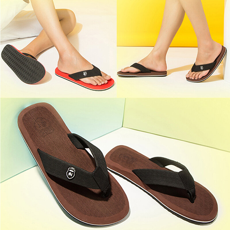 New Men Flip Flops Summer Beach Sandals Slippers for Men Non-slip Slip-on Flats Shoes Men Plus Size 48 49 50 Sandals Pantufa