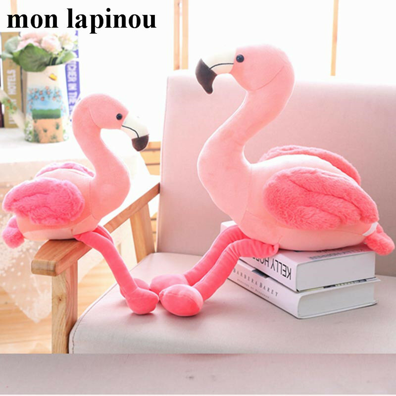 1 pc 25cm 35cm 50cm Plush Flamingo Toys Stuffed Bird Soft Doll Pink Flamingo Kids Toys Wedding Gift High Quality