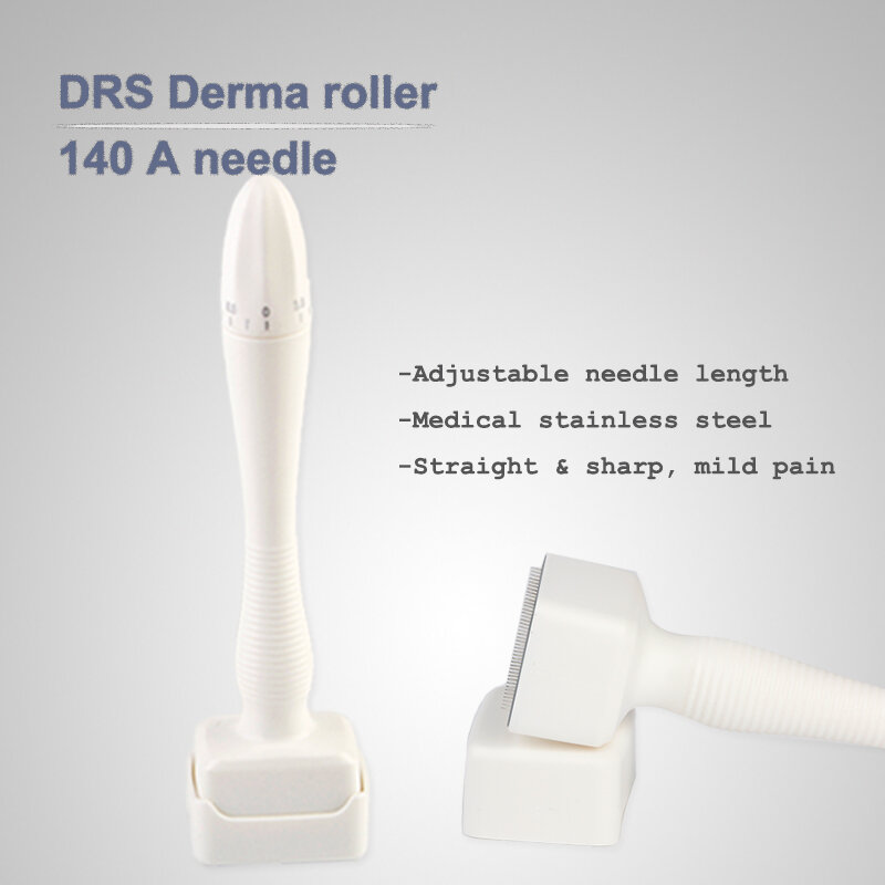 DRS 140 A Derma Stamp Регулируемая длина иглы микроиглы настоящая игла уход за кожей для бороды рост кожи головы волосы для роста акне шрамов DRS 140 A Derma Stamp Adjustable Needle Length