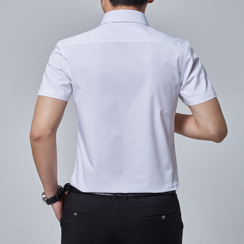 Dudalina Men Shirt 2020 반소매 공식 비즈니스 맨 셔츠 슬림 피트 디자이너 드레스 셔츠 남성 캐주얼 브랜드 의류 Camisa